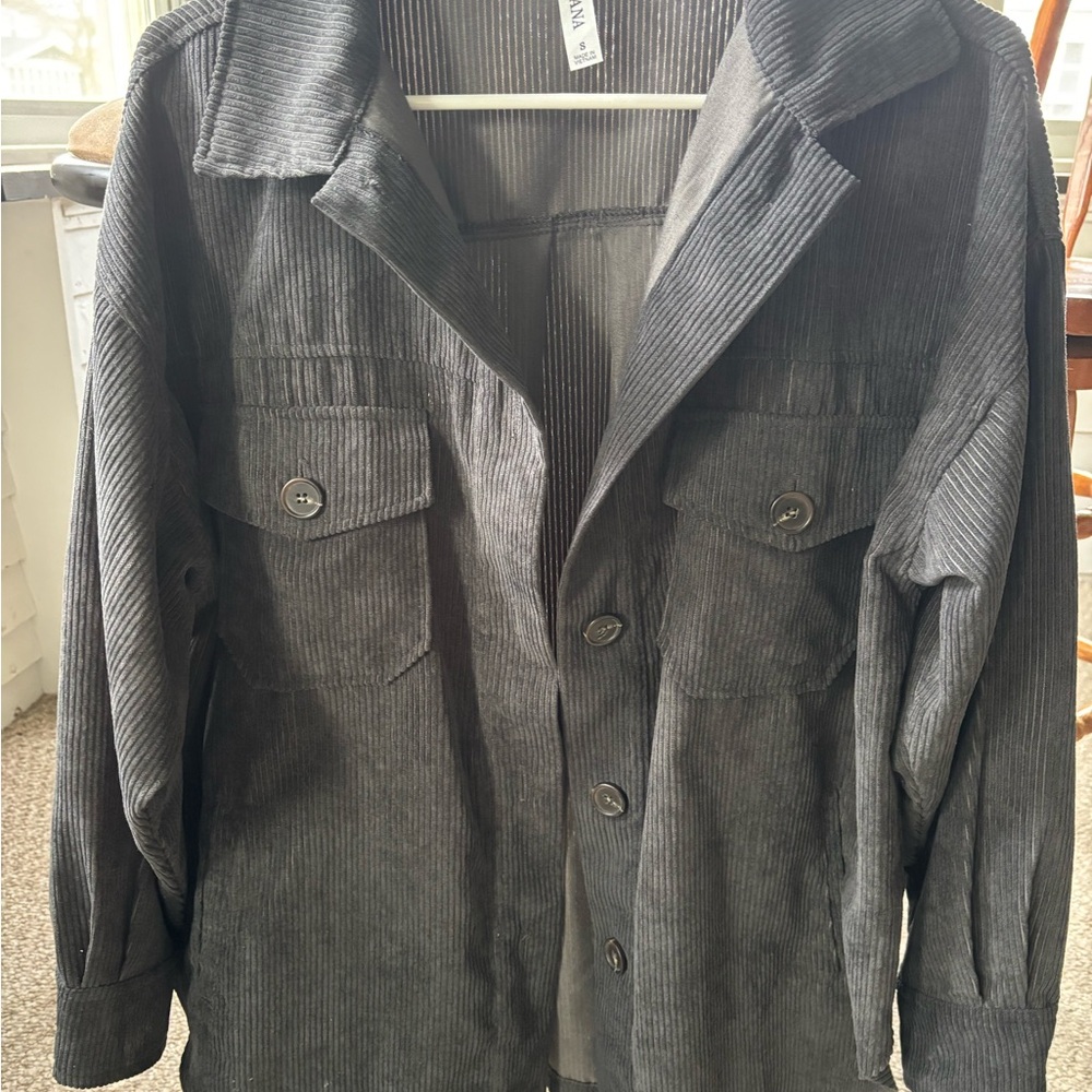 Boutique Gray Corduroy Jacket
